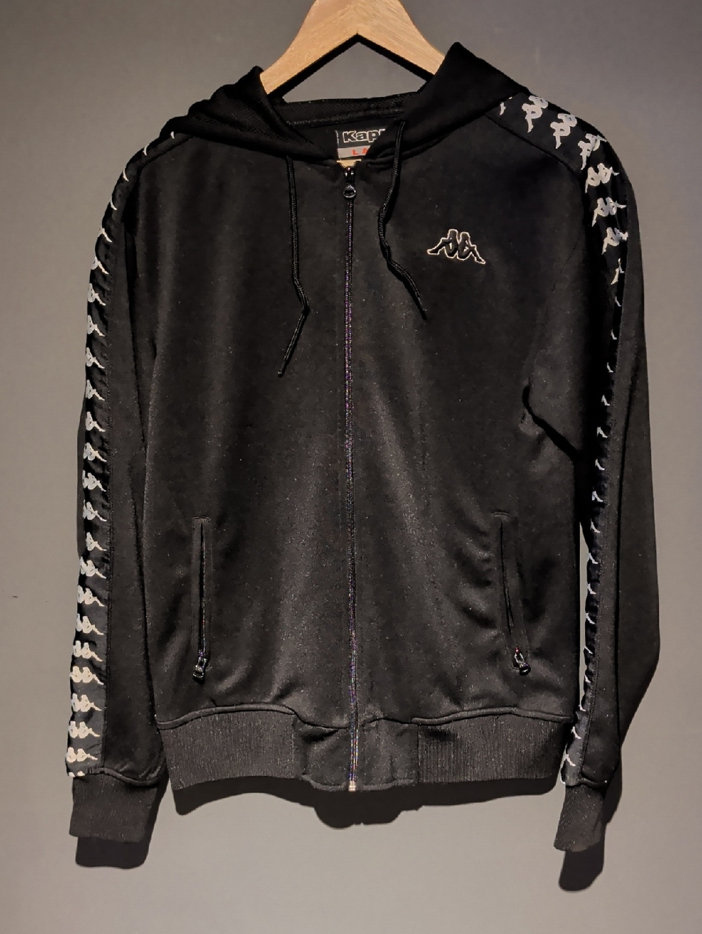 Kappa Black Hooded Track Jacket